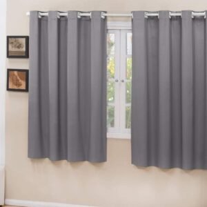 Cortina Cozinha Blackout Tecido Cinza 2,80x1,50 Corta Luz
