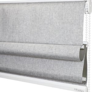 Cortina Persiana Romana Blackout (Linho Cinza)
