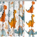 Cortina de chuveiro infantil, cortina de banheiro com tema...