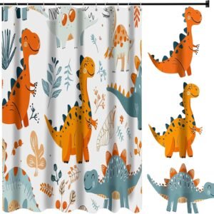 Cortina de chuveiro infantil, cortina de banheiro com tema...
