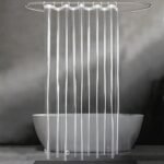 Forro de cortina de chuveiro com 10 ganchos, forro de...