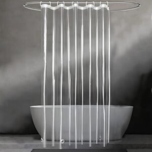 Forro de cortina de chuveiro com 10 ganchos, forro de...
