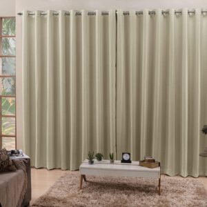 Cortina Areia 6,00x2,50 Blackout Tecido Corta Luz 100%
