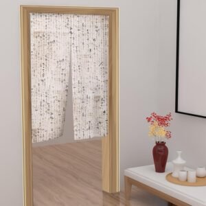 Cortina de porta japonesa Leowefowa Noren Feng Shui...
